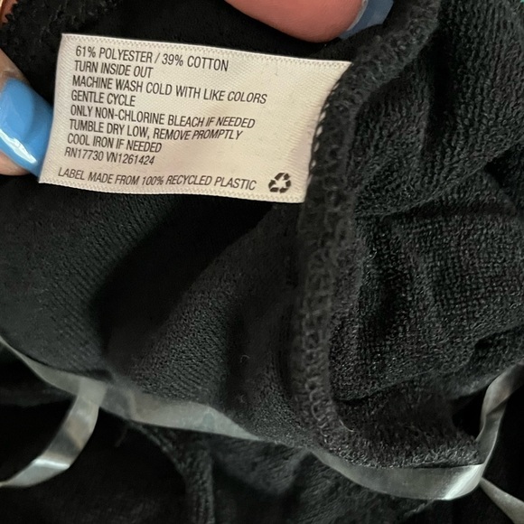 NWT Wild Fable Halter Romper Black Terry Cloth XS summer spring vacation - Picture 8 of 9